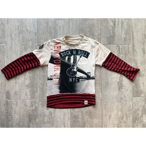 DOGWOOD Toddler Boys Long Sleeve Rock N Roll NYC T-Shirt Designer Band Tee 3T